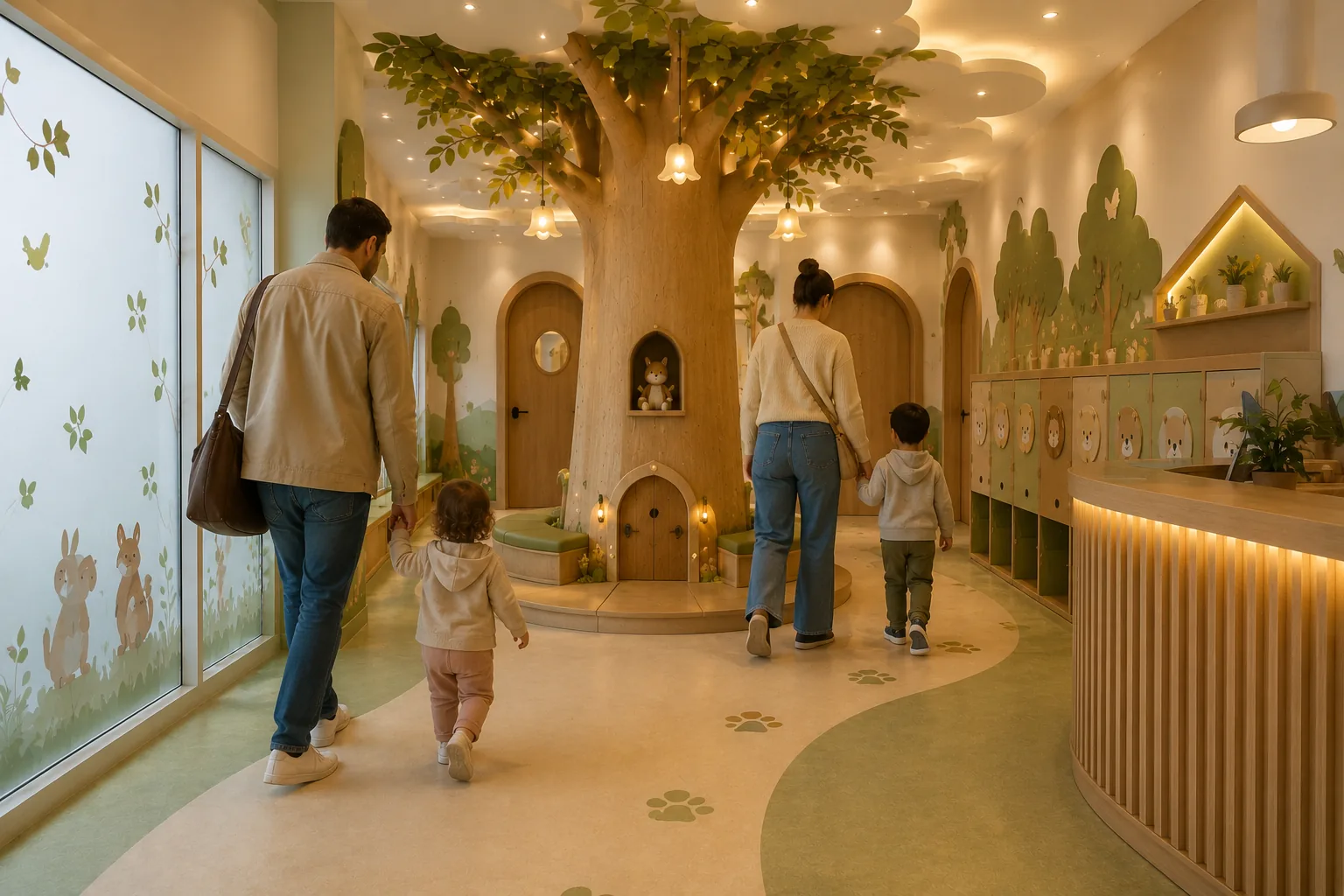 Diseño interiores guardería Casa del Bosque Murcia